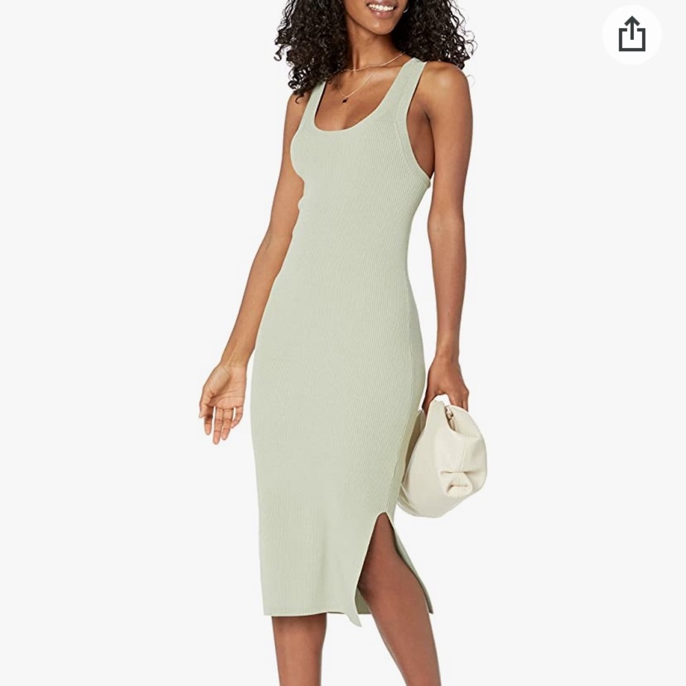 The drop women’s Yasmin Rib Midi sweater tank Dress